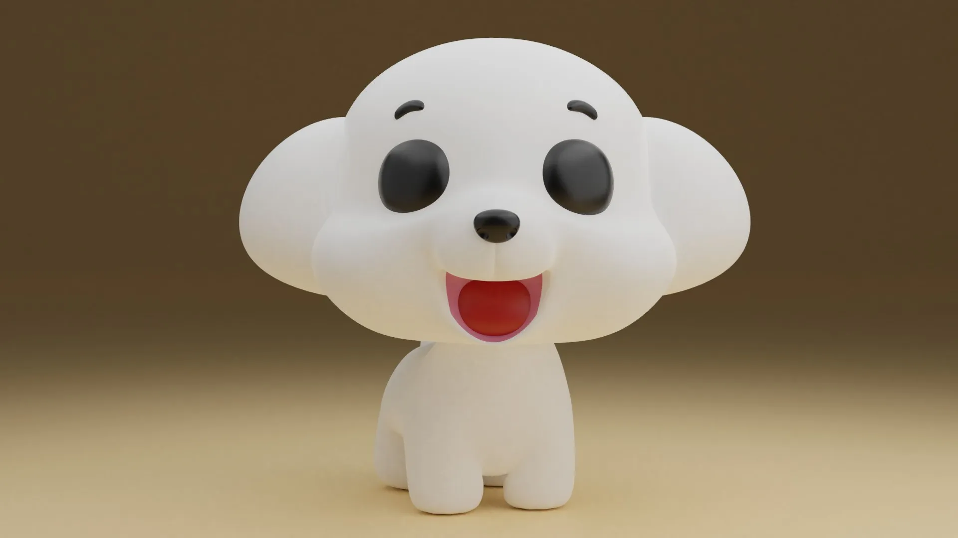 Dog 3D Print Model .c4d .max .obj .3ds .fbx .stl .blend 