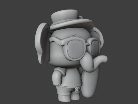 Summer elephant 3D Print Model