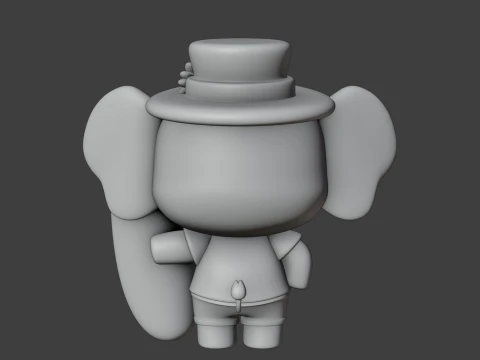 Summer elephant 3D Print Model