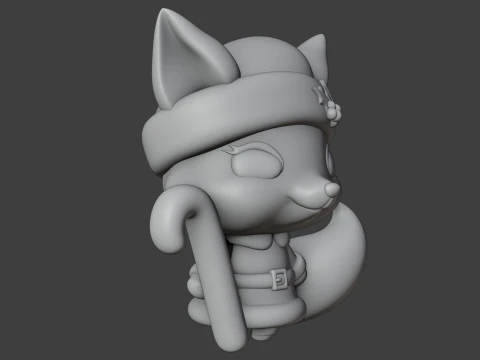 Christmas fox 3D Print Model