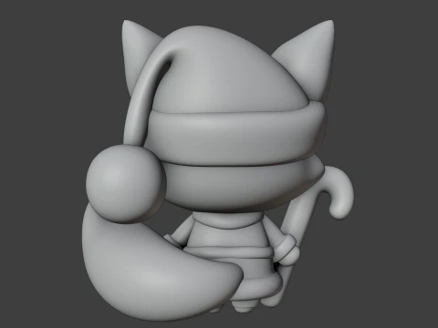Christmas fox 3D Print Model