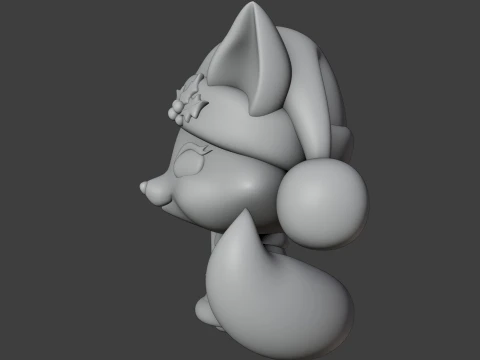 Christmas fox 3D Print Model