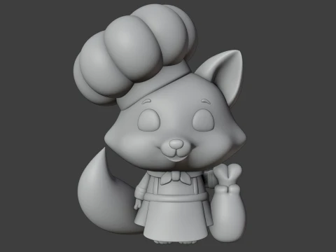 Chef fox 3D Print Model