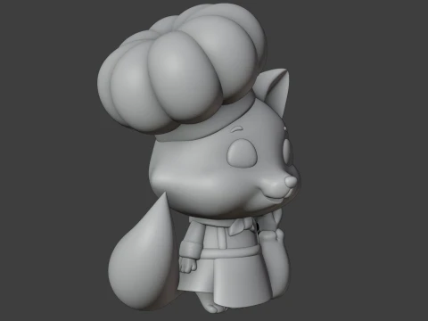 Chef fox 3D Print Model