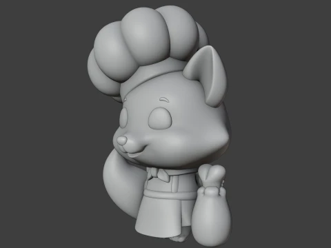Chef fox 3D Print Model