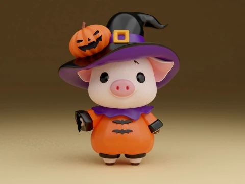 Halloween pig 3D Print Model