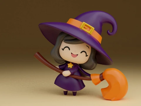 Halloween girl 3D Print Model