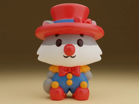 Harlequin cat 3D 프린트 모델