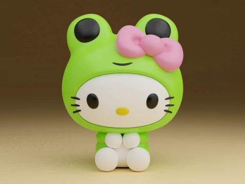 Hello kitty sanrio frog Modello di stampa 3D