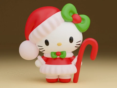 Hello kitty sanrio christmas figure 3Dプリントモデル