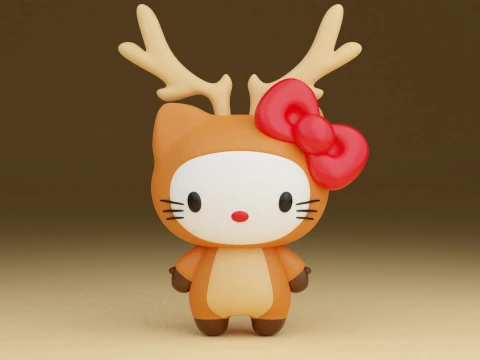 Hello kitty sanrio christmas figure 3Dプリントモデル