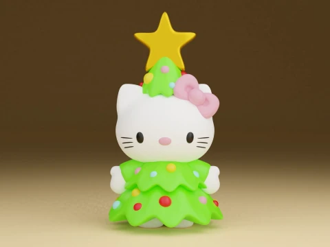 Hello kitty sanrio christmas figure 3D Druckmodell