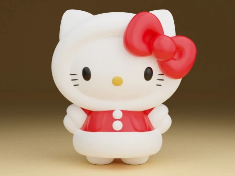 Hello kitty sanrio christmas figure 3D Druckmodell