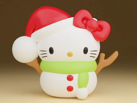 Hello kitty sanrio christmas figure 3Dプリントモデル