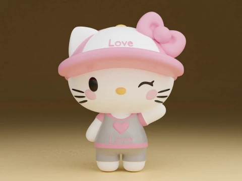 Hello kitty sanrio valentine 3D Print Model