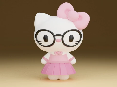 Hello kitty sanrio 3Dプリントモデル