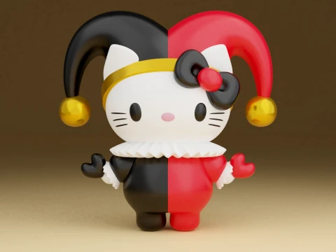 Harlequin hello kitty Modelo de Impressão 3D