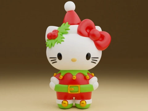 Hello kitty sanrio christmas figure Modelo de Impressão 3D