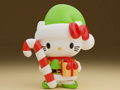 Hello kitty sanrio christmas figure 3D Принт Модель
