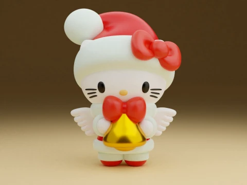 Hello kitty sanrio christmas figure 3D 프린트 모델