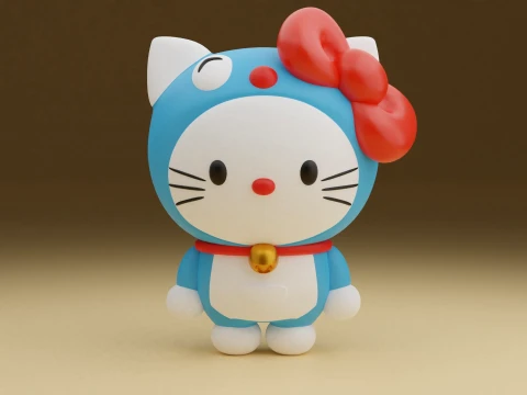 Hello kitty sanrio doraemon 3D 프린트 모델