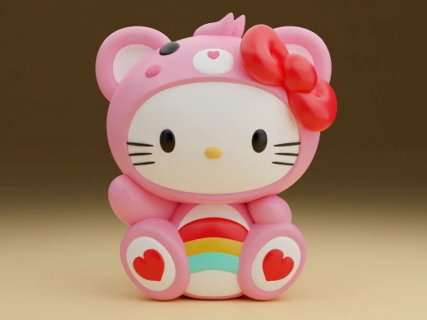 Hello kitty sanrio bear 3D 프린트 모델