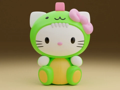 Hello kitty sanrio dino 3D 프린트 모델