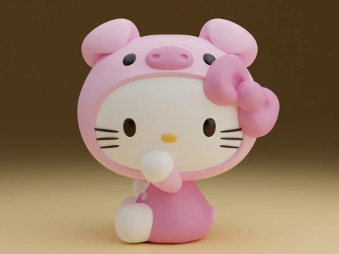 Hello kitty sanrio pig 3D Принт Модель