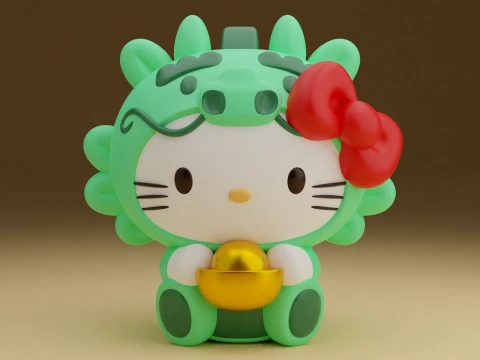 Hello kitty sanrio dragon 3D Druckmodell