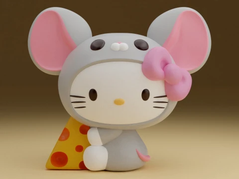 Hello kitty sanrio mouse Modello di stampa 3D