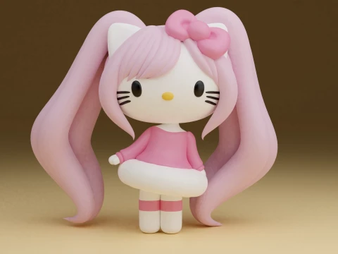 Hello kitty sanrio 3D 打印模型