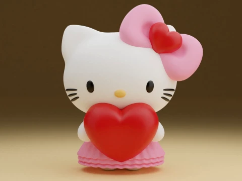 Hello kitty sanrio valentine 3D Druckmodell