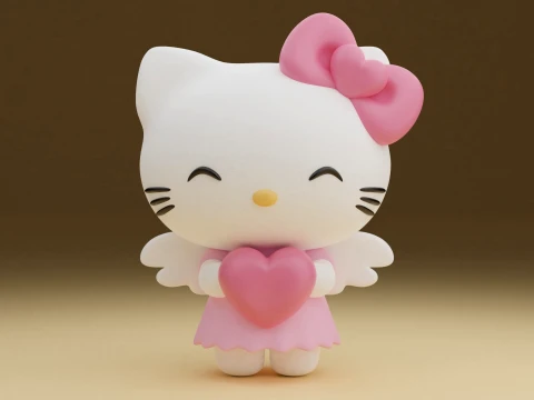 Hello kitty sanrio valentine Model do druku 3D
