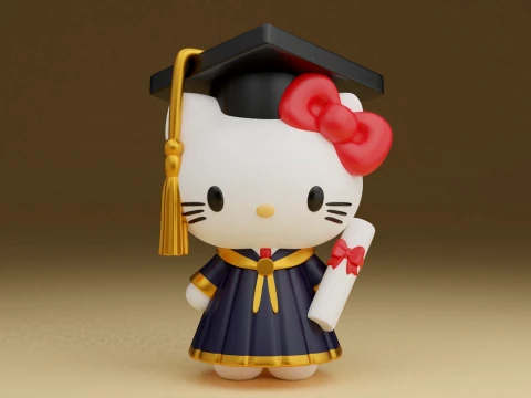 Hello kitty sanrio 3Dプリントモデル