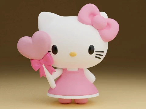 Hello kitty sanrio valentine 3D Print Model