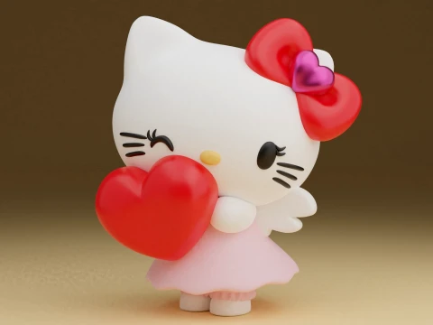 Hello kitty sanrio valentine 3D Print Model