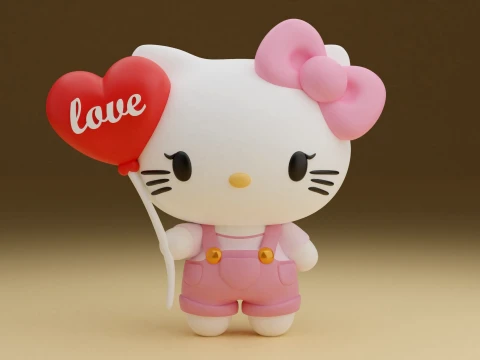 Hello kitty sanrio valentine Modello di stampa 3D