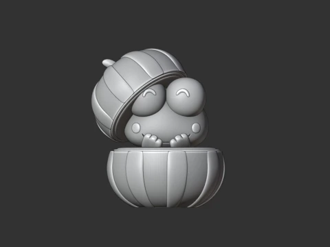 Keroppi sanrio and watermelon 3D Print Model