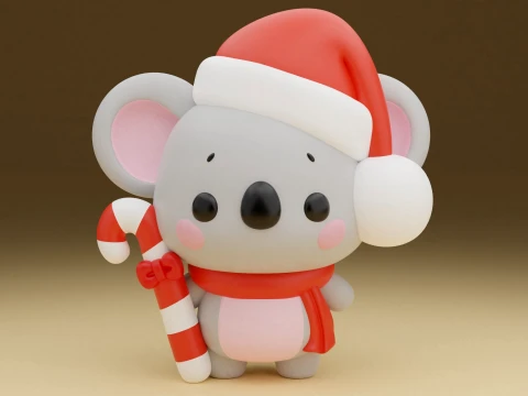 Koala christmas 3D Print Model
