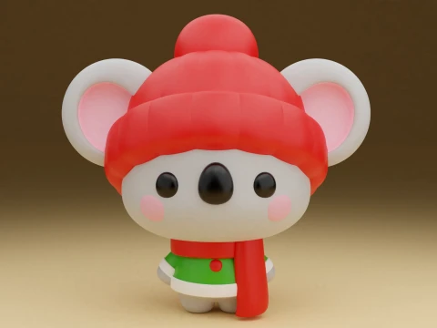 Koala christmas 3D Print Model