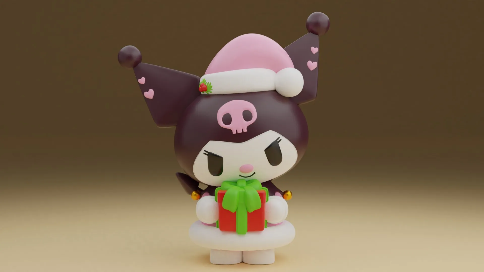Kuromi sanrio christmas 3D Print Model .c4d .max .obj .3ds .fbx .stl .blend 
