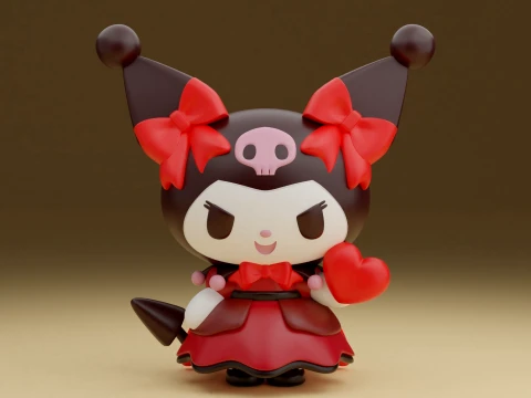 Kuromi sanrio valentine Modello di stampa 3D