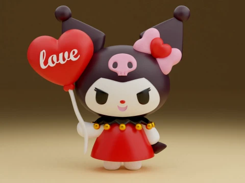 Kuromi sanrio valentine 3D Print Model