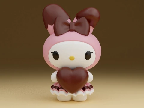 My melody sanrio valentine 3D Print Model