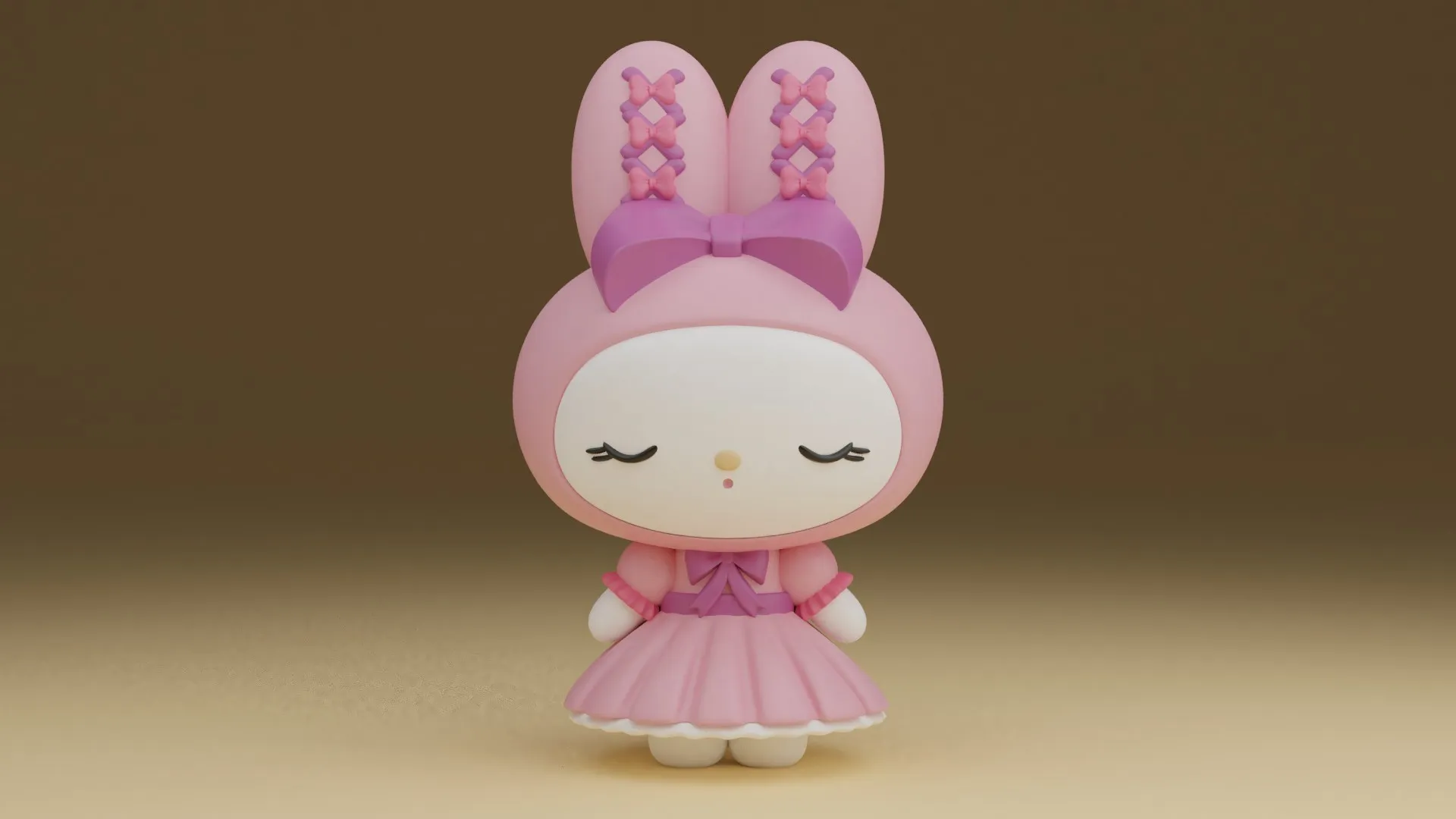 My melody sanrio 3D Print Model .c4d .max .obj .3ds .fbx .stl .blend 
