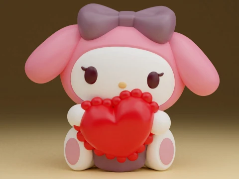 My melody sanrio valentine 3D Print Model