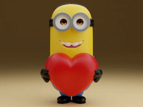 Minion valentine 3D Print Model