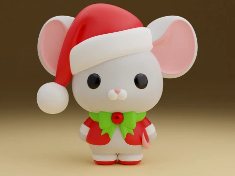 Mouse christmas 3D Print Model