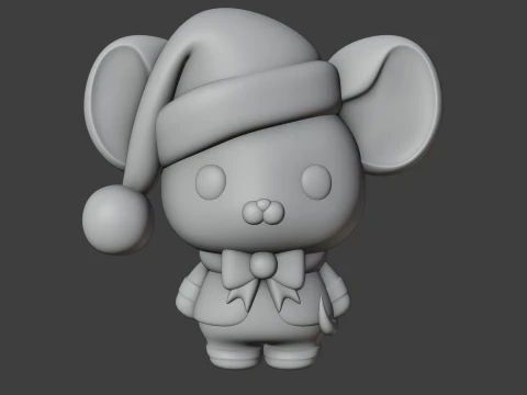 Mouse christmas 3D Print Model