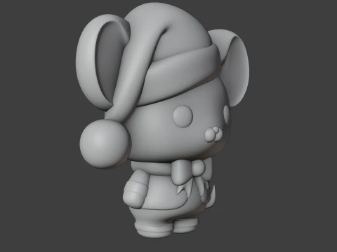 Mouse christmas 3D Print Model